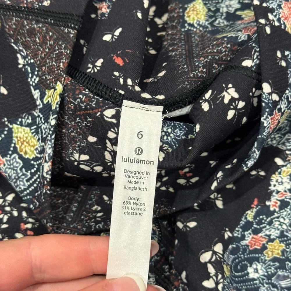 Lululemon Wunder Under Hi-Rise 7/8 Tight 25" Assembage Alphine White Multi Sz 6 - Picture 2 of 5